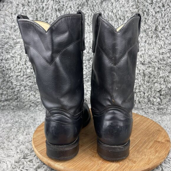 Texas All American Made Leather Cowboy Western Boots Men's 8 EE 8800 - Picture 4 of 10